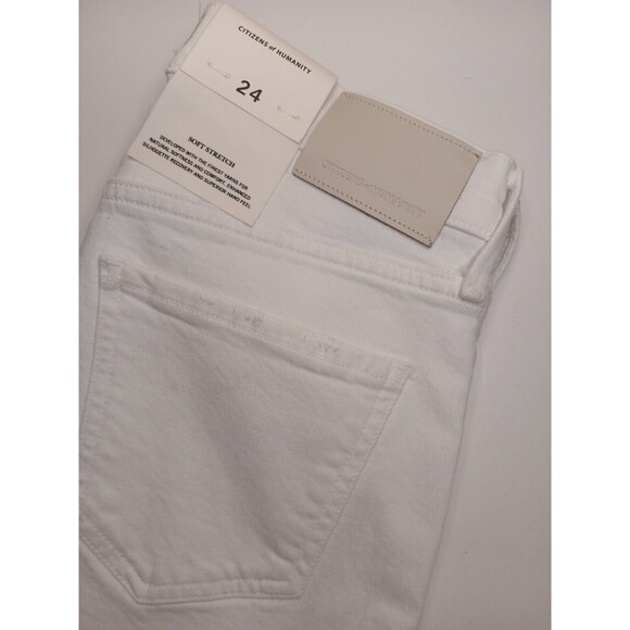 NWT Citizens Of Humanity Sz 24 White Ella Mid Rise Slim Crop Jeans Soft Stretch - Picture 3 of 16